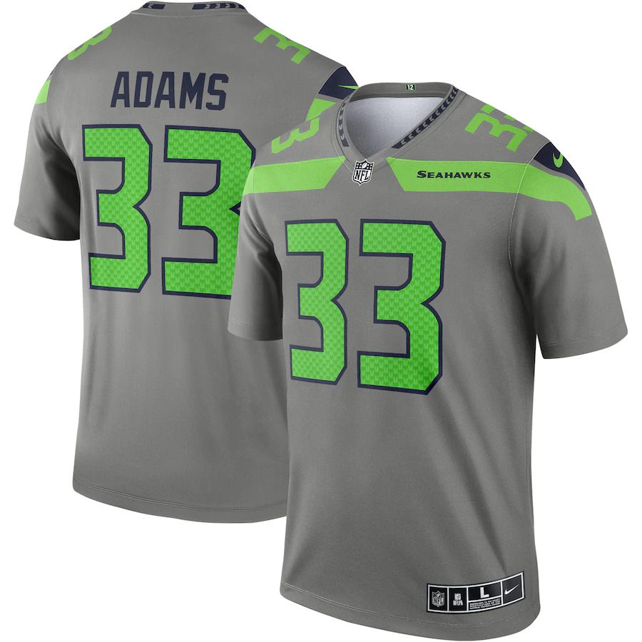 Men Seattle Seahawks 33 Jamal Adams Nike Steel Inverted Legend NFL Jersey